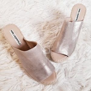Karl Lagerfeld Carina Espadrille Wedge Sandals